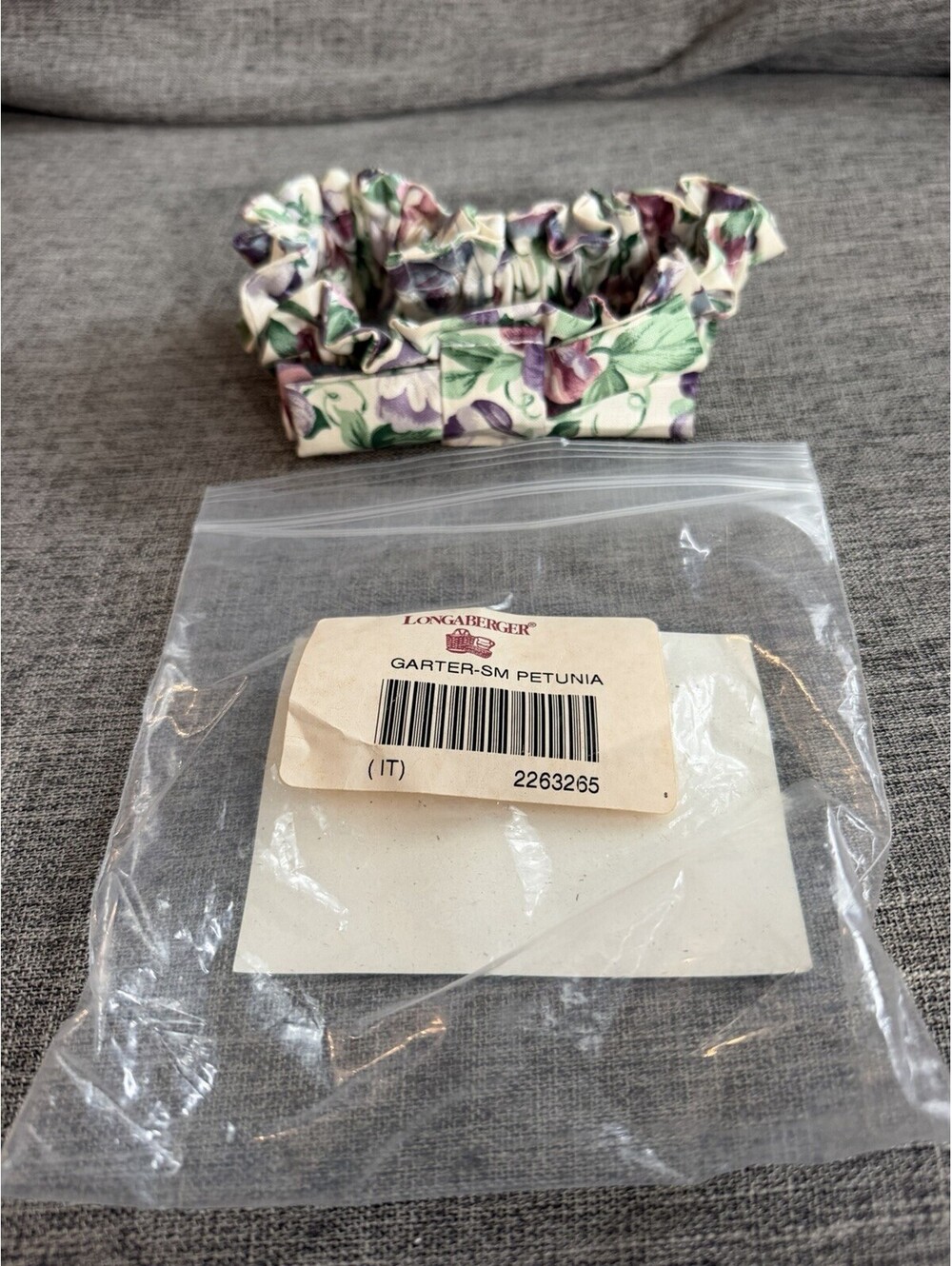 Longaberger Small Garter In Petunia New In Package #2263265